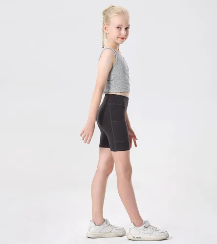 Vista 3 de MERIABNY Pantalones cortos de voleibol para niñas de 6 a 13 años
