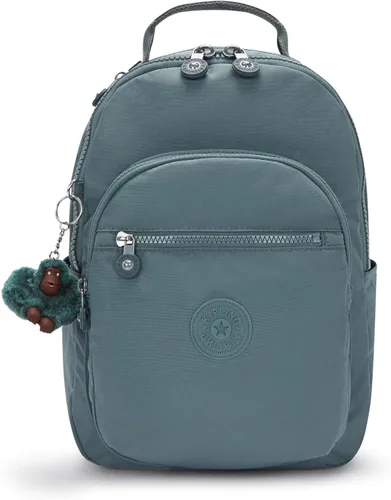 Vista 40 de Kipling Mochila pequeña Seoul para mujer, duradera, correas acolchadas para el hombro con funda para tableta, bolsa, Firma Emb, Mochila para tableta