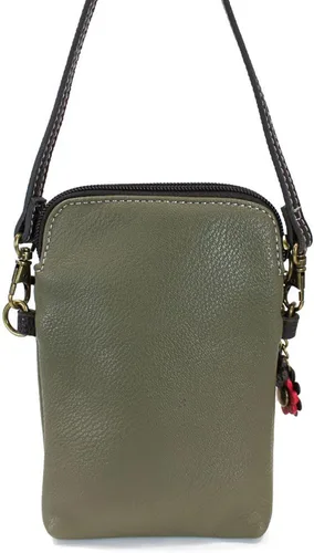 Vista 5 de CHALA Bolso cruzado para teléfono celular, piel sintética, lona multicolor con correa ajustable