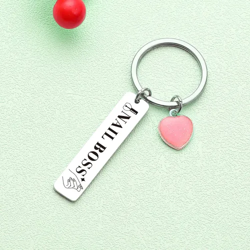 Vista 6 de ZNOSVEI Llavero de artista de uñas, regalo para técnico de uñas, joyería para mejor amiga, regalo para hermana, joyería de manicurista