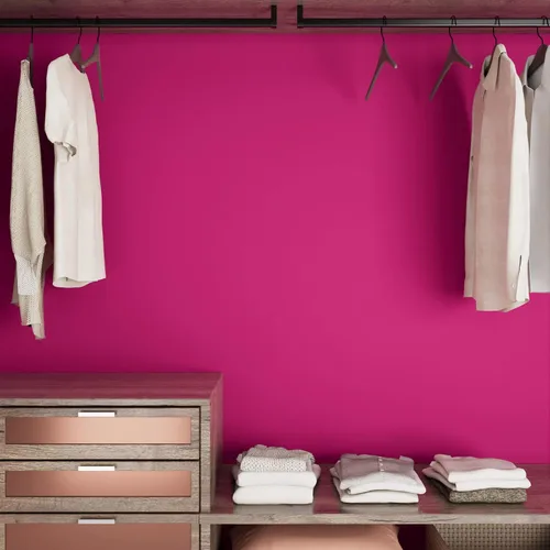 Vista 6 de LACHEERY Papel tapiz rosa intenso para dormitorio, papel tapiz texturizado mate, 12 x 160 pulgadas, papel adhesivo rosa magenta para armarios