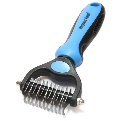 Vista 19 de Maxpower Planet Rastrillo para Perros y Cepillo de Pelo de Perro - Remueve Suavemente el Subpelo Suelto, Nudos y Enredos - Herramienta de Deslanado