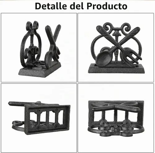 Vista 4 de Sumnacon Servilleteros verticales retro para cocina, comedor, hierro fundido resistente, para cóctel, almuerzo, servilleteros para mesas, bonito