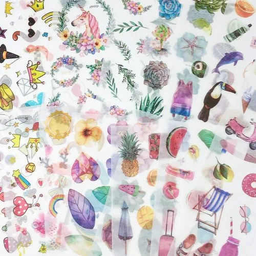 Vista 7 de allydrew Washi - Juego de calcomanías para álbumes de recortes, manualidades para papelería, diario, fabricación de tarjetas, (9 hojas), conejos