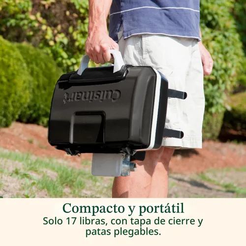 Vista 5 de Parrilla de gas portátil Cuisinart Petit Gourmet, Mesa, Negro