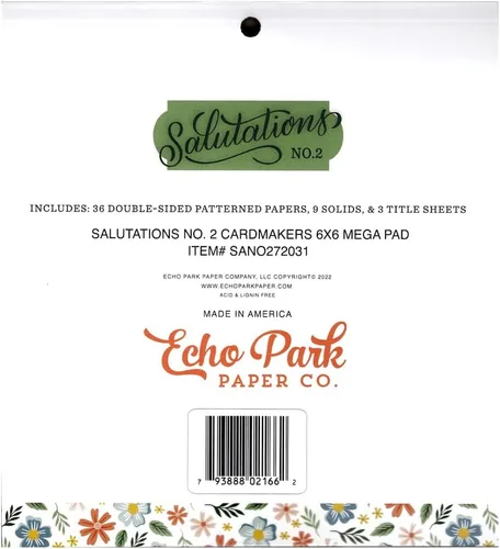 Vista 2 de ECHO PARK PAPER COMPANY SALUTACIONES 2 Papel 6X6 MEGA