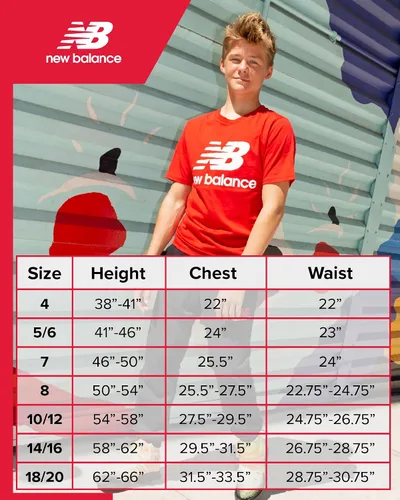 Vista 7 de New Balance Conjunto de pantalones cortos activos para niños, 2 piezas de camiseta de rendimiento atlético y pantalones cortos de gimnasio activo