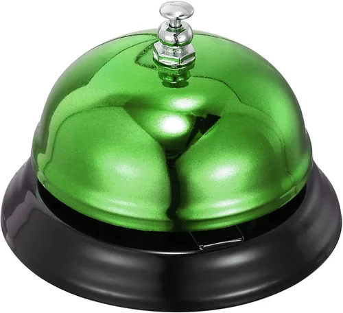 Vista 12 de uxcell Campana de escritorio, 3.346 in (3.35 pulgadas) para restaurantes, servicio, azul