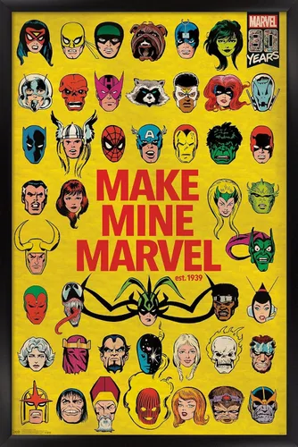 Vista 6 de Trends International Marvel Comics - Póster de 80 aniversario de Marvel - Póster de pared grupal, 22.375 x 34 pulgadas, versión sin marco