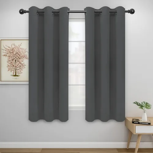 Vista 49 de Easy-Going - Cortinas opacas para dormitorio, aislamiento térmico sólido con ojales, cortinas de ventana para reducción de ruido, cortinas