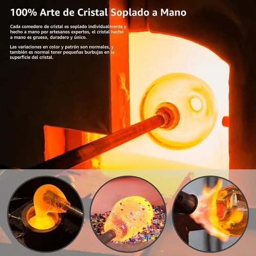 Vista 7 de BOLITE - Alimentador de colibríes, de vidrio soplado a mano, para colgar en exteriores, con trampa para hormigas y 5 puertos de alimentación, 22