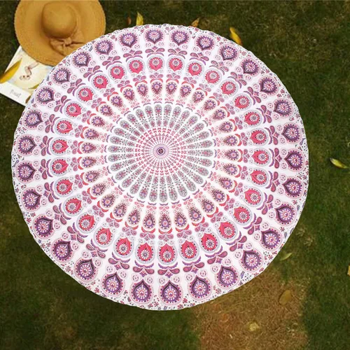 Vista 4 de Tapiz Raajsee de pared, diseño de mandala