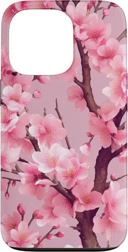 Vista 10 de Sakura Tree Japanese Funda para iPhone 17 con diseño de flores de cerezo rosa