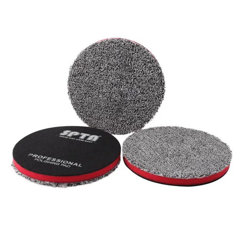Vista 11 de SPTA Paquete de 10 almohadillas de corte de microfibra de 2 pulgadas, corte y pulido pesados, disco de acabado de microfibra para encerar y pulir