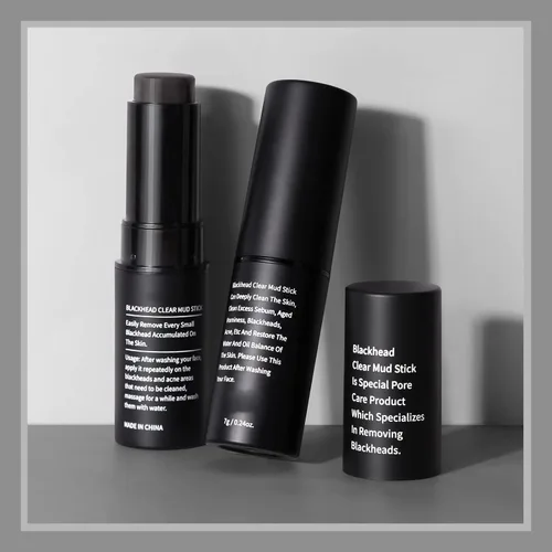 Vista 6 de Barra de barro transparente de carbón de bambú para cara, exfoliante facial elimina puntos negros, control de aceite con extracto de carbón