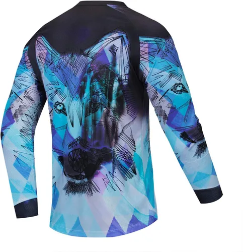 Vista 16 de Hotlion Camiseta de ciclismo para hombre, manga larga, MTB Motocross, ropa de carreras todoterreno