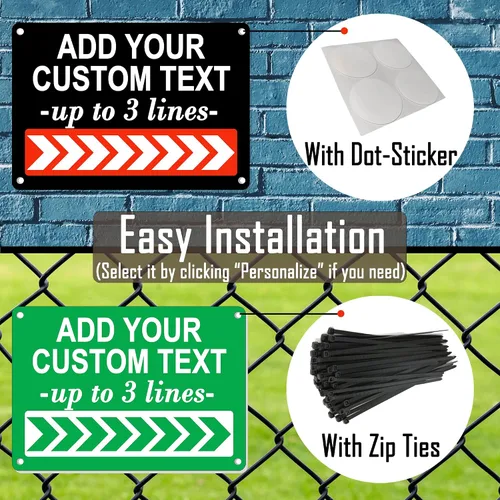 Vista 5 de Letrero personalizado con flecha de 10 x 7 pulgadas, letrero de flecha de metal impermeable para exteriores personalizado, para direcciones