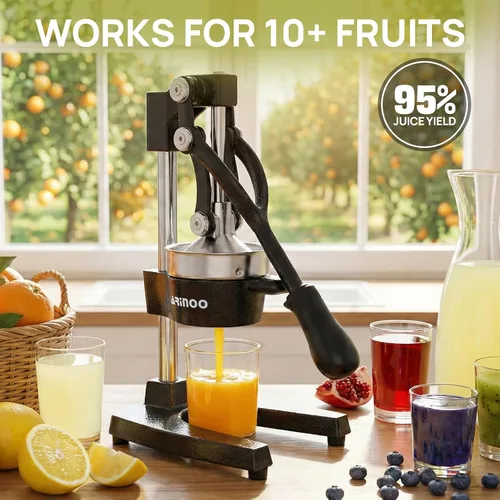 Vista 2 de [Usado] Exprimidor de cítricos de hierro fundido de cocina, exprimidor manual de naranja, exprimidor de encimera resistente para limón, naranja