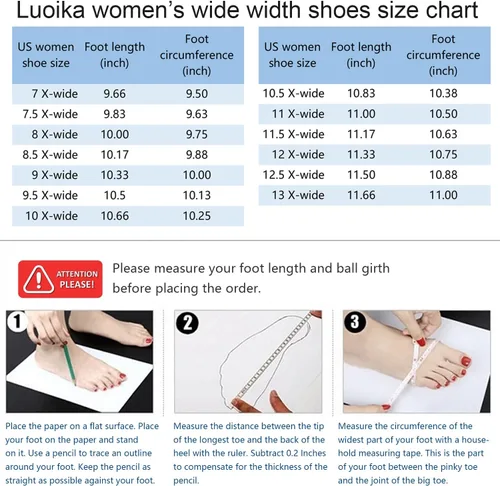 Vista 7 de Luoika Botines anchos para mujer, tacón medio extra ancho con cremallera lateral.