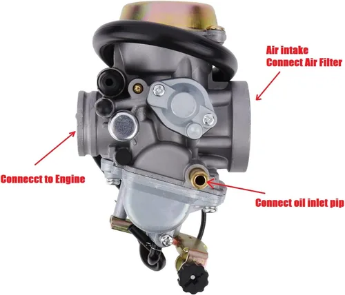 Vista 4 de Carburador Ozark 250 compatible con Suzuki LT-F250 Ozark 2002-2009 2012-2014, LT-Z250 QuadSport Z 2004-2009, repuesto # 13200-21G10 13200-05G22