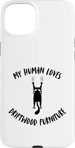 Vista 9 de iPhone 16 My Human Loves Driftwood Furniture - Cat Parent Hobby Lover Case