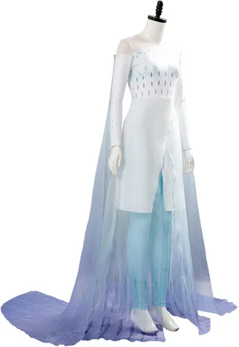 Vista 5 de Disfraz de Elsa 2 para adultos disfraz de Halloween cosplay reina y princesa disfraz
