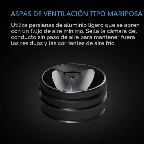 Vista 3 de AC Infinity Amortiguador de contraflujo de 4 pulgadas, inserto de conducto de flujo de aire unidireccional con aspas plegables con resorte