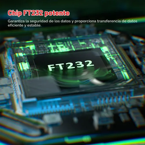 Vista 4 de Cable de consola USB-A a Mini-B RS-232 de 6 pies con chipset FTDI para enrutadores, conmutadores y administración de dispositivos