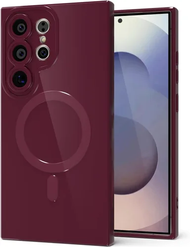 Vista 151 de Svanove Funda magnética de silicona para Samsung Galaxy S22, compatible con Magsafe, bonita funda para mujer, goma de gelatina brillante delgada