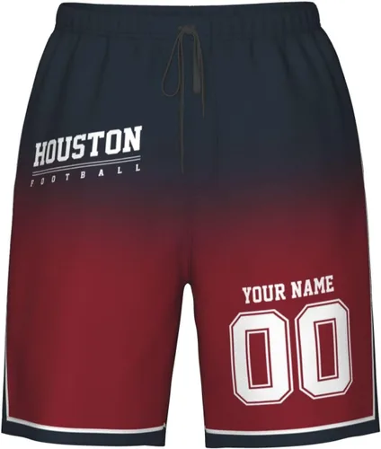 Vista 37 de Pantalones cortos de playa personalizados de fútbol para hombre, de secado rápido, personalizados con cualquier nombre y número, regalos