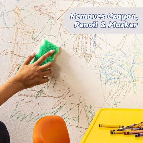 Vista 9 de Scrub Daddy Eraser Daddy 10x, esponja mágica para paredes pintadas, limpiador de zócalos, esponjas de melamina, almohadillas de limpieza de doble