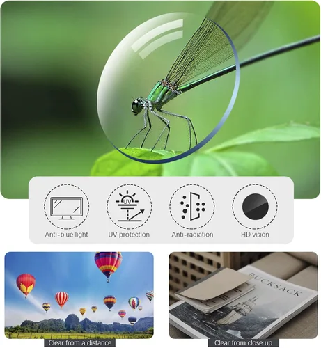 Vista 7 de YIMI Lentes de lectura bifocales fotocromáticos para hombres y mujeres, lectores de sol UV, para computadora, anti luz azul, lejos y cerca de doble