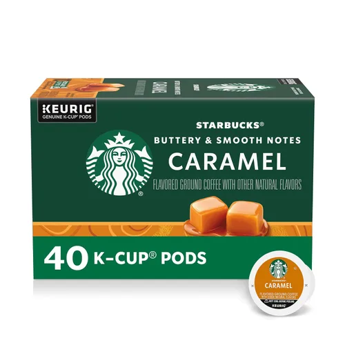 Vista 21 de Cápsulas de café K-Cup de Starbucks, café con sabor caliente o helado, caramelo, 10 cápsulas Keurig Cápsulas K-Cup 100% Arabica para cafeteras
