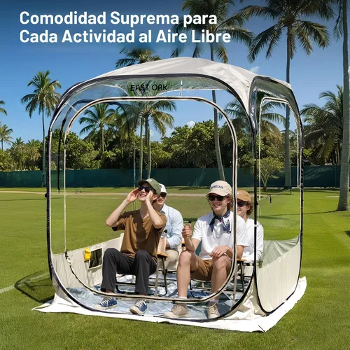 Vista 4 de East Oak Weather Sports Tent for Fishing, Sports Event Pop Up Bubble Tent Instant Sun & Rain Shelter No Condensation, Spacious Interior, Ultra
