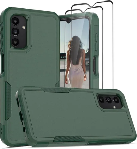 Vista 58 de Jeylly Funda compatible con Samsung Galaxy A12, Samsung Galaxy A12 con protector de pantalla de vidrio templado, protección contra caídas de grado