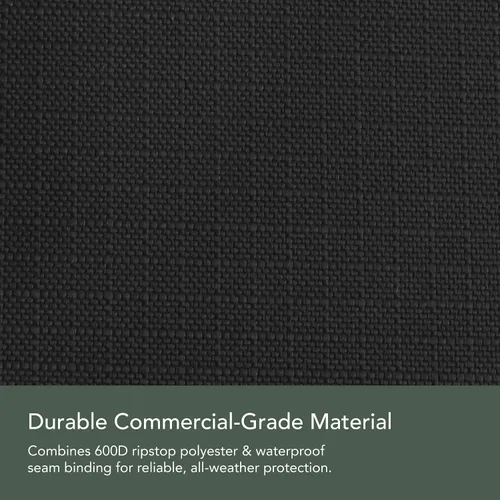 Vista 7 de Covermates Funda para sofá de patio al aire libre, poliéster resistente, resistente a la intemperie, dobladillo con cordón, fundas para asientos