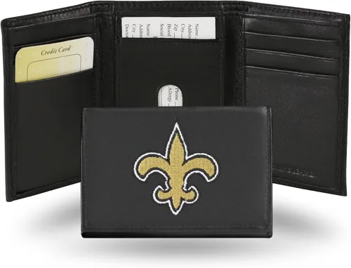 Vista 13 de Rico Industries NFL Football Embroidered Tri-fold Wallet