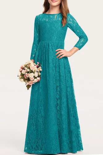Vista 2 de HOSIKA Vestido elegante de encaje bohemio para niñas de 6 a 12 años