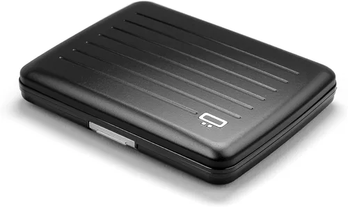 Vista 19 de Cartera de aluminio, gran capacidad, protección RFID. Modelo: OSLO LARGE Aluminio negro