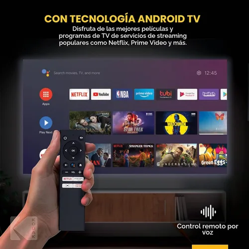 Vista 2 de KODAK FLIK HD9 Proyector inteligente, Android TV, 1080p, WiFi, negro