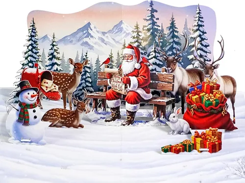 Vista 16 de CUTPOPUP - Tarjeta de felicitación con diseño de cardenal, Feliz Navidad, Navidad 3D, Año Nuevo, tarjeta de felicitación (cesta de cardenal)