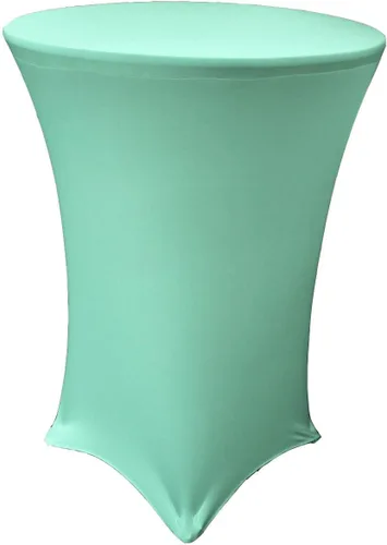 Vista 10 de LA Linen Mantel elástico ajustable de elastano para cóctel, 36 pulgadas, color negro