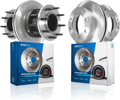 Vista 38 de Detroit Axle - Rotores de freno delantero para Volkswagen Touareg Audi Q7 Porsche Cayenne Rotores de freno de disco perforados y ranurados Reemplazo
