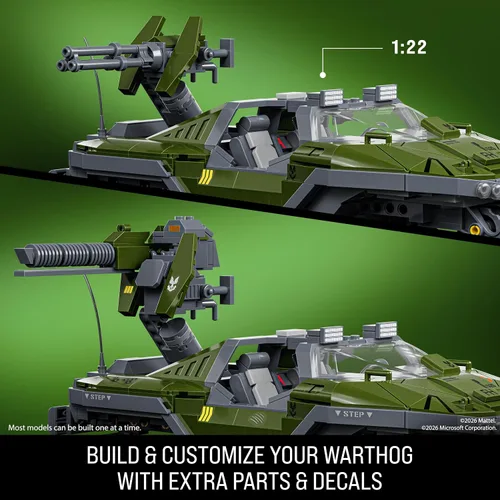 Vista 3 de Mattel Brick Shop Hot Wheels Halo UNSC M12 Warthog - Juego de construcción