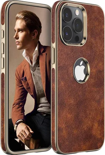 Vista 22 de LOHASIC Funda de cuero para iPhone 13 Pro, delgada de lujo para hombres y mujeres de negocios, funda de PU suave antideslizante a prueba de golpes