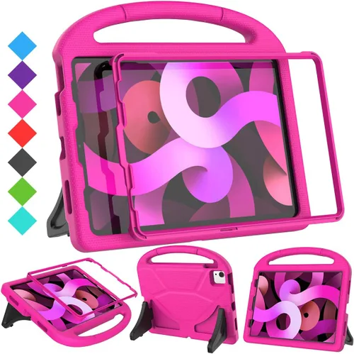 Vista 14 de SUPLIK Funda infantil para iPad Air de 5ª/4ª generación (10.9 pulgadas, 2022/2020), construida con protector de pantalla, iPad Air 5, funda a prueba