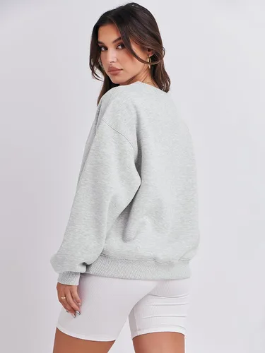 Vista 9 de ANRABESS Sudaderas con capucha para mujer, cuello redondo, suéteres de forro polar de gran tamaño, lindos tops Y2K para adolescentes y niñas, ropa