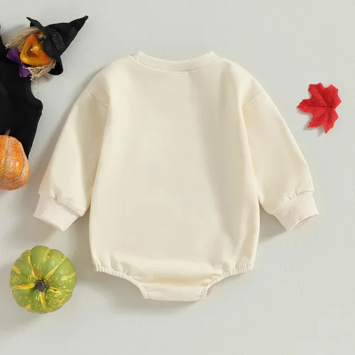Vista 4 de Ropa de Pascua para bebé recién nacida, con bordado de conejo, sudadera con burbujas, traje de bebé niña