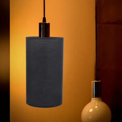 Vista 4 de Angoily Pantalla de lámpara de repuesto para lámpara de mesa, luz de pie de 9.84 x 5.51 x 5.51 pulgadas, pantalla de tambor de tela, cubierta