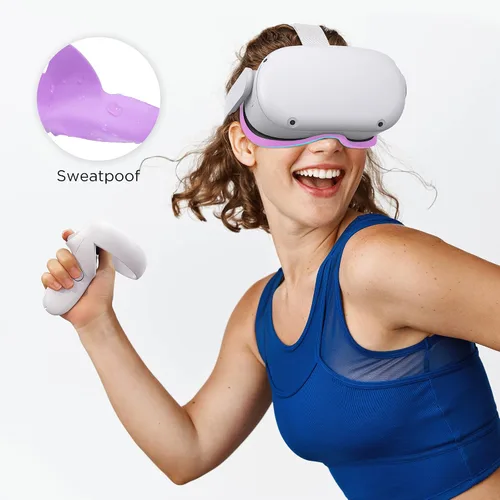 Vista 6 de KIWI design Almohadilla de silicona con protector de lente, accesorios de repuesto compatibles con Quest 2